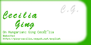 cecilia ging business card